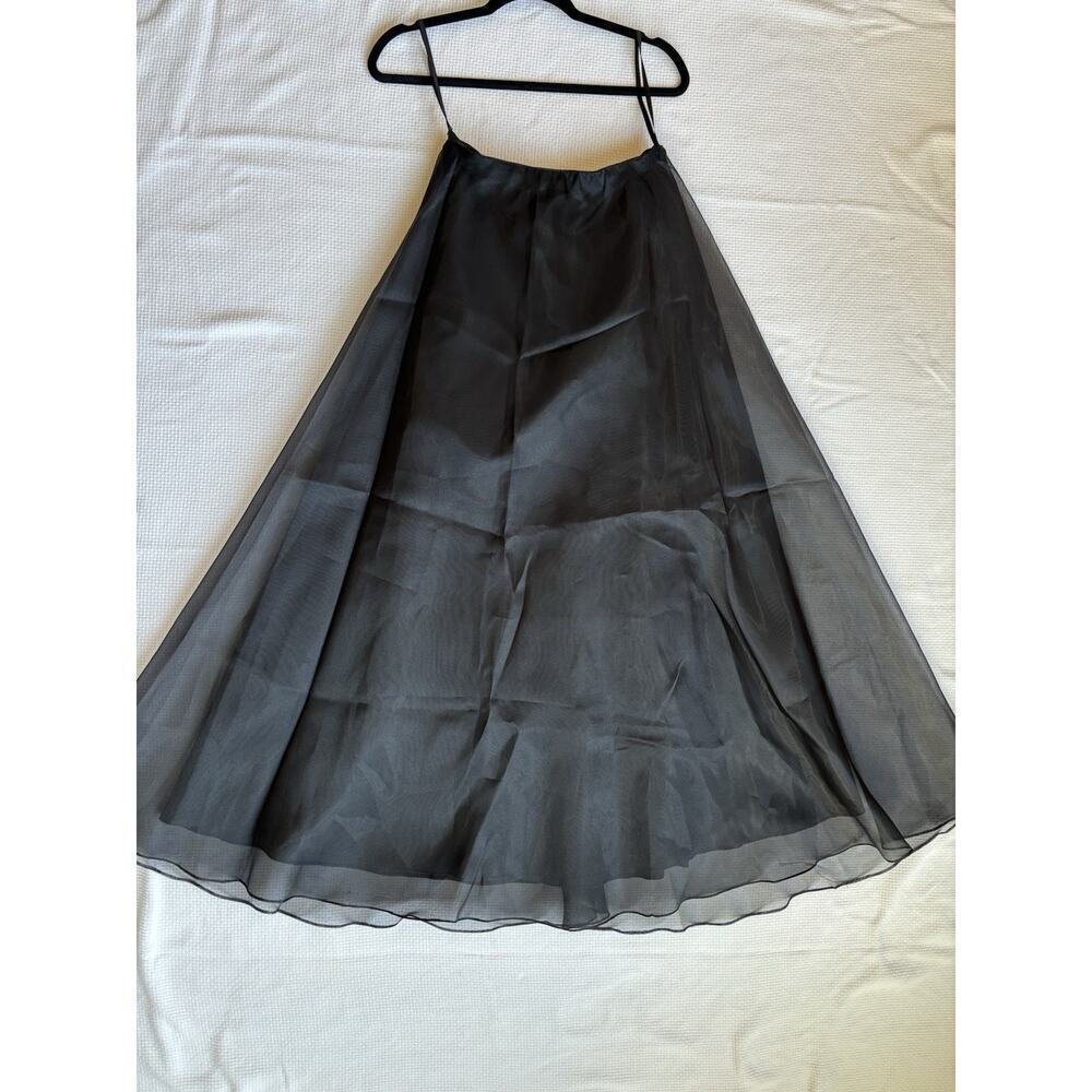 Vintage Y2K Alex Evenings Skirt Women 6 S Black Maxi Goth Witchy Christmas